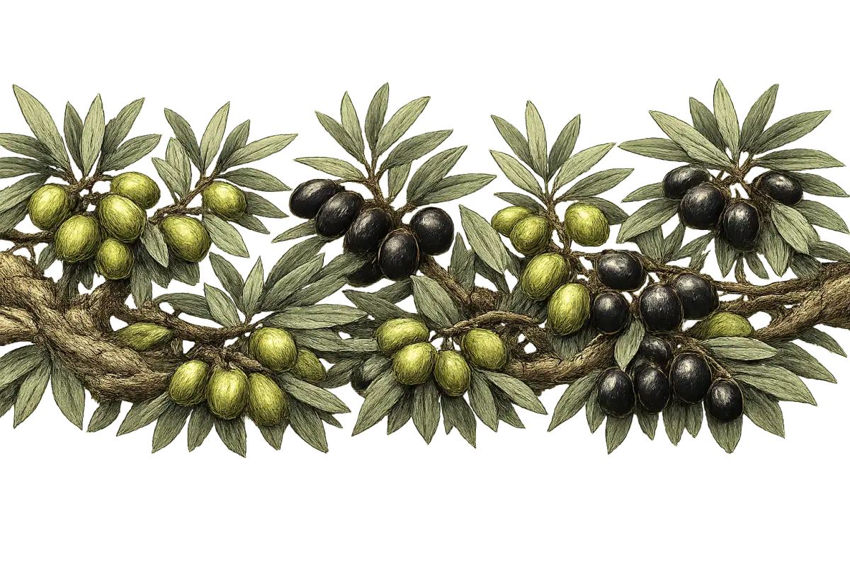 How to grow olive tree — vintage botanical illustration showing the plant in detail